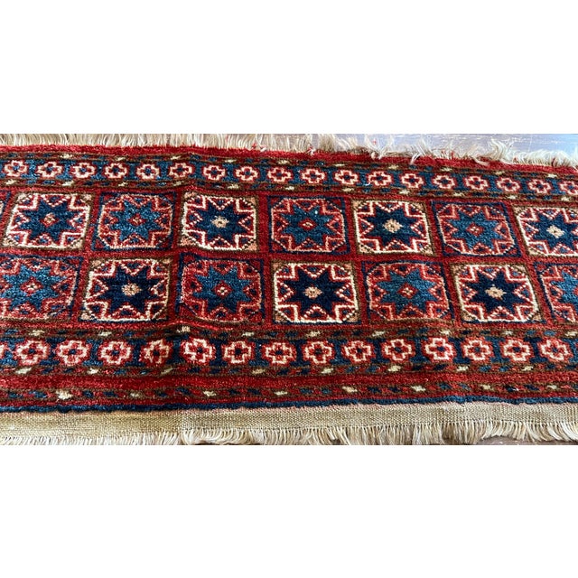 Tribal Antique Turkoman Stars Rug/ Bag For Sale - Image 3 of 8