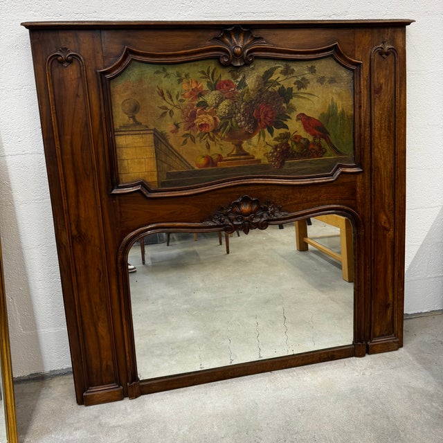 Large Antique Fireplace Mirror For Sale - Image 10 of 11