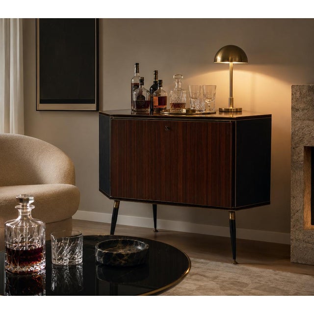 Vintage Bar Cabinet with Revolving Interior, 1950s For Sale - Image 13 of 14