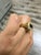 Red Art Deco Inspired 2.56ct Baguette Ruby Diamond Ring in 18k Gold, Size 7.25 For Sale - Image 8 of 11