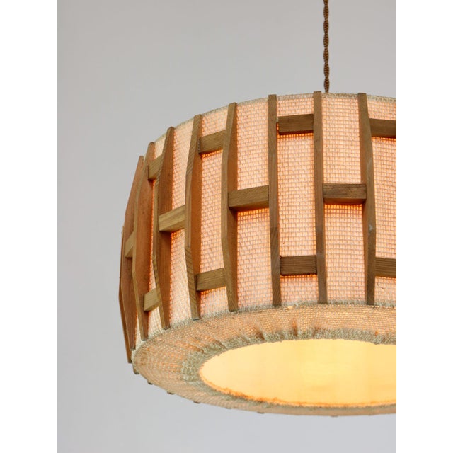 Mid-Century Modern Mid-Century Modern Danish Pendant Lamp in Teak, 1960s For Sale - Image 3 of 18