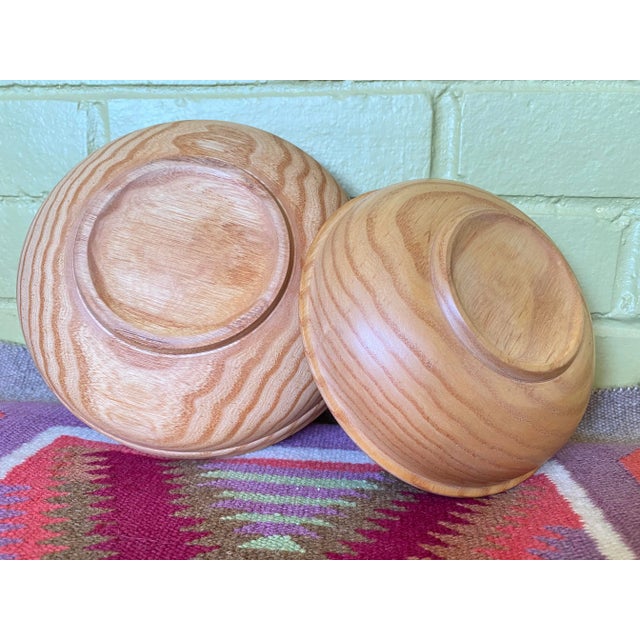 Rodger Jacobs North Carolina Craftsman Artist Turned Wood Ash Bowls - a Pair For Sale - Image 10 of 13