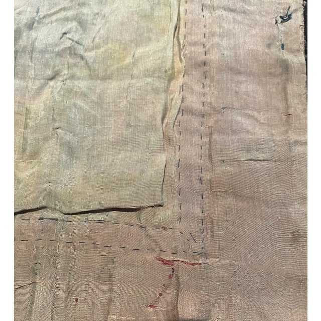 Antique Chinese Embroidered Floral Silk Panel Qing Dynasty For Sale - Image 10 of 11