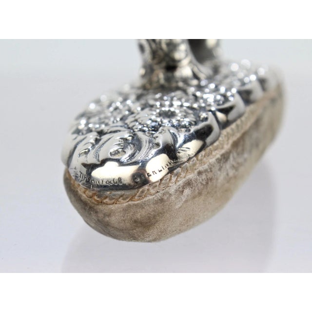 Silver Antique Tiffany & Co Sterling Silver Floral Repousse Nail Buffer For Sale - Image 8 of 11