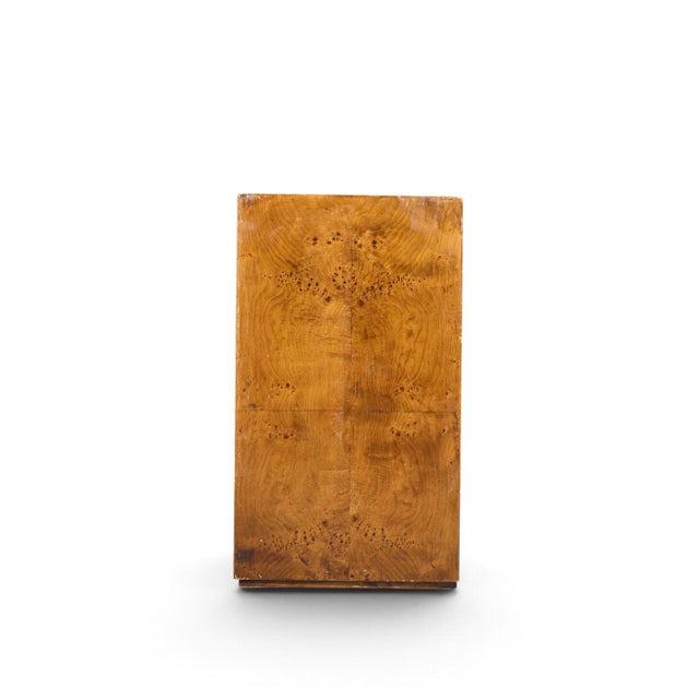 Milo Baughman Milo Baughman Style Mid Century Burlwood Console Table For Sale - Image 4 of 9