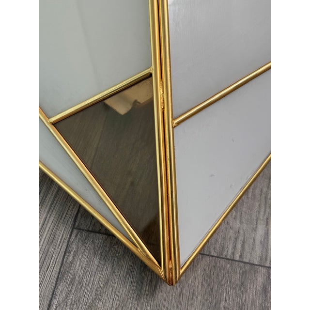 Vintage Pyramid Ceiling Lamp in Glass and Metal, 1970s For Sale - Image 6 of 12