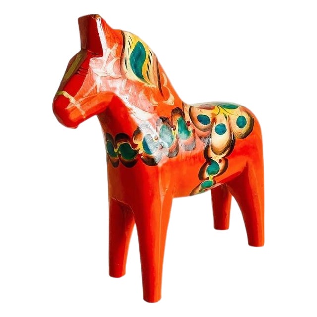 Vintage Swedish Dala Horse Statue by Nils Olsson, 1960s For Sale