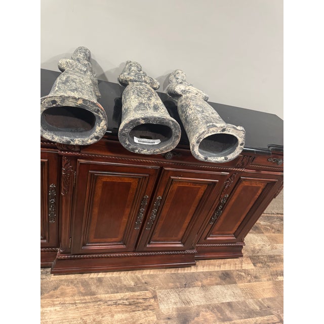 Traditional Maitland-Smith Asian-Inspired Scholar Figures – Set of 3 For Sale - Image 3 of 7