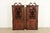 A gorgeous pair of Georgian or Chippendale style corner bar cabinets, dining cabinets, or display cabinets In the manner...