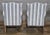 Wood Late 20th Century Pair Mahogany Chippendale Style Wing Chairs W Matching Footstools Gray Fabric For Sale - Image 7 of 8