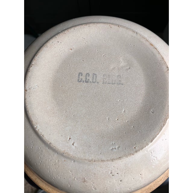 1930s French Stoneware Shoulder Bowl For Sale In Houston - Image 6 of 7