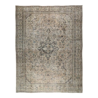 Vintage Hand Knotted All Over Design Tribal Area Rug -9' 1'' X 12' 1'' For Sale