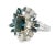 18K White Gold Sapphire & Diamond Statement Ring Elegant 18K White Gold Sapphire & Diamond Statement Ring featuring a...