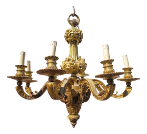 20th Century Mazarin Bronze Chandelier