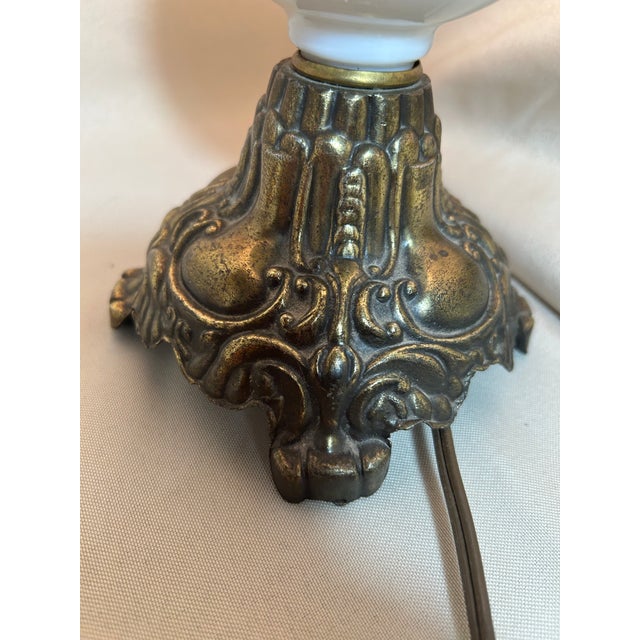 Vintage Electric | Gone With the Wind Style Hurricane Lamp| Mid-Century Victorian 1960's-1970's For Sale - Image 4 of 6