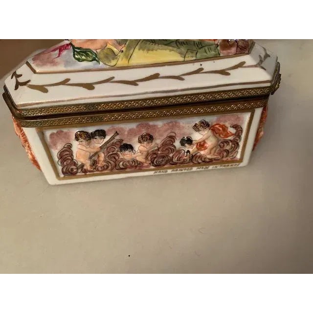 Ornamental & Decorative Materials Mid 19th Century Antique French Haviland Porcelain Jewelry Box For Sale - Image 7 of 11