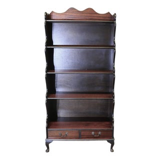Open Front Waterfall Bookcase, 1950 For Sale