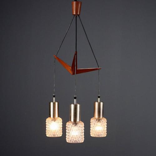 Three-Light Pendant Lamp, 1960s For Sale - Image 10 of 10