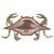 Metal Mid Century Crab Brass and Abalone Serving Dish For Sale - Image 7 of 7
