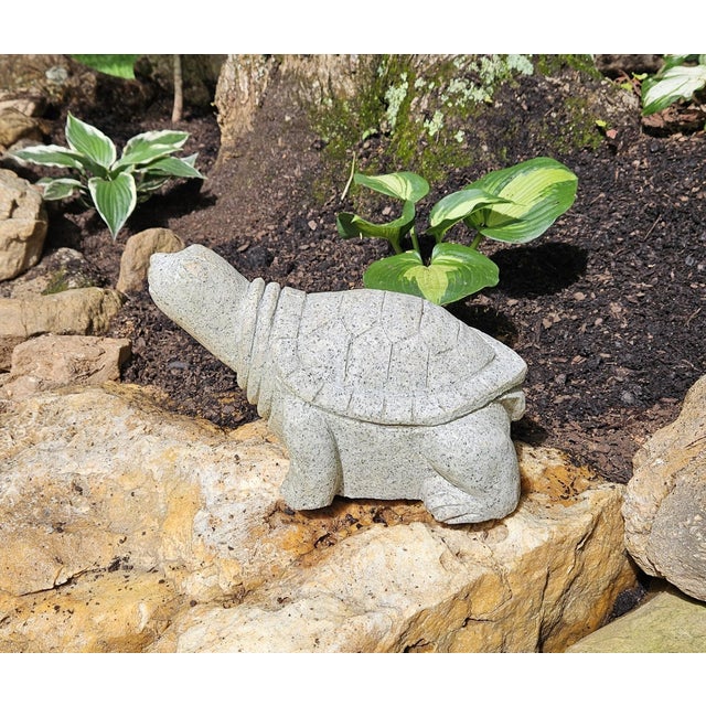 Japanese Mid 20th Century Granite Turtle Sculpture For Sale - Image 3 of 9