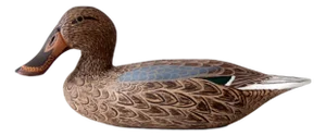 Hand-Carved Shoveler Hen Duck by Bill Reinsager, 1993