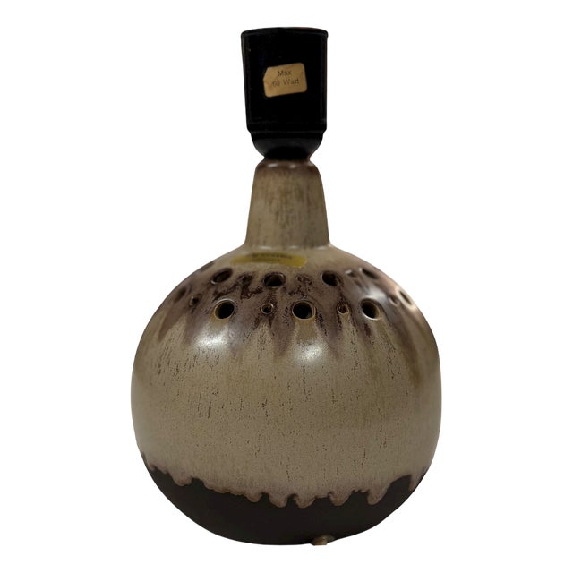 Illuminated Ceramic Table Lamp by P.M. Keramik, 1970s For Sale