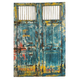 Vintage Weathered Wooden Door For Sale