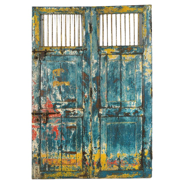 Vintage Weathered Wooden Door For Sale