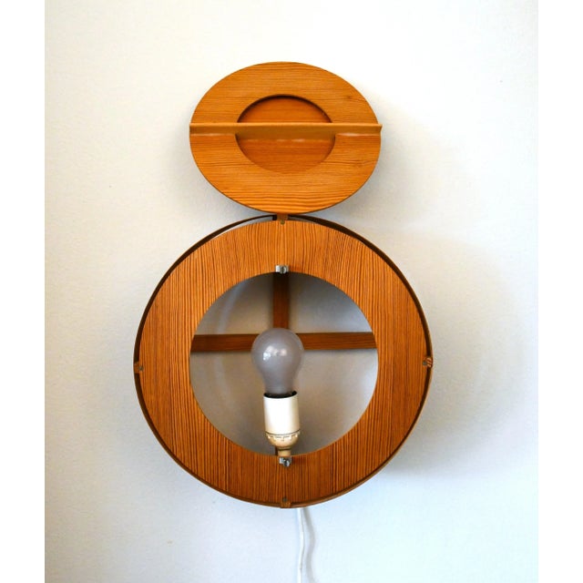 Prototype Pine Veneer Scones by Hans-Agne Jakobsson for Ellysett, 1961, Set of 2 For Sale - Image 11 of 13