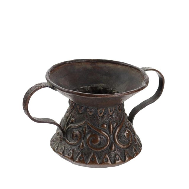 Embossed Copper Vase For Sale - Image 10 of 10