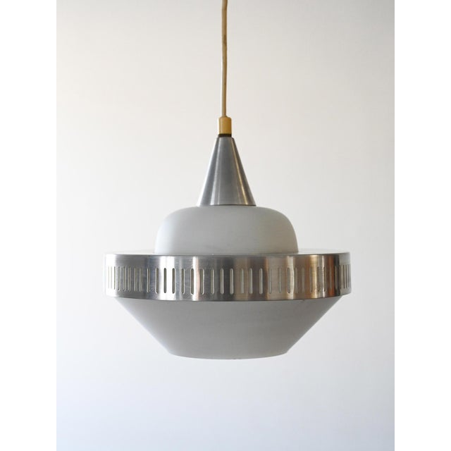 Ceiling Lamps in Glass and Metal, 1960s, Set of 2 For Sale - Image 4 of 9