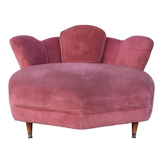 Milo Baughman Style Geometric Chaise Lounge For Sale