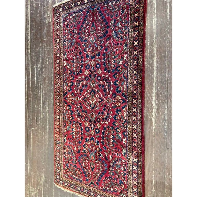 Antique Persian Sarouk Rug For Sale In Chicago - Image 6 of 9