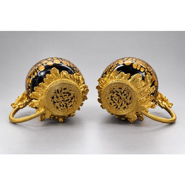 1950s Chinese Export Bodiless Dragon Cups - Pair For Sale - Image 4 of 10