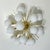 Fabio Ltd 21st Century Mezzo Polished Brass Glossy White Murano Flush Mount by Fabio LTD For Sale - Image 4 of 9