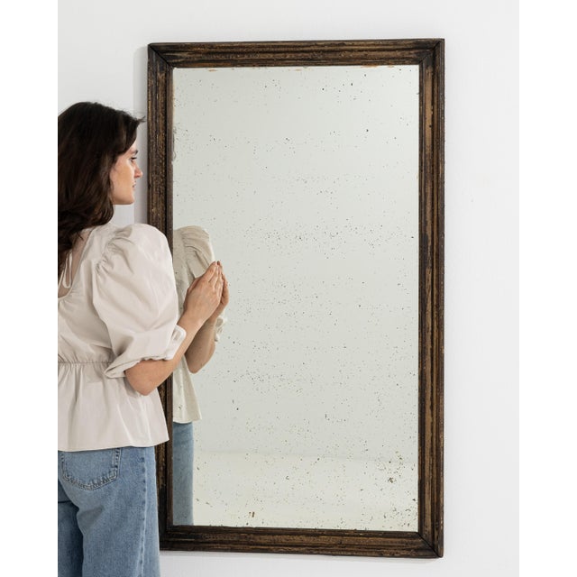 Brown Circa 1900 French Louis Philippe Style Wall Mirror For Sale - Image 8 of 9