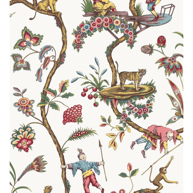 Contemporary The House of Scalamandr�� Chinoise Exotique Wallcovering, White For Sale - Image 3 of 3