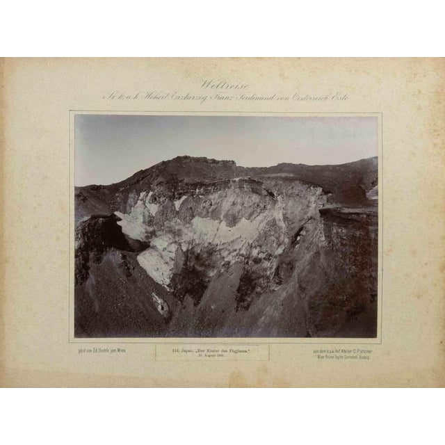Eduard Hodek Jun, Japan, Der Krater des Fugjiama, Vintage Photograph, 1893 For Sale - Image 3 of 3