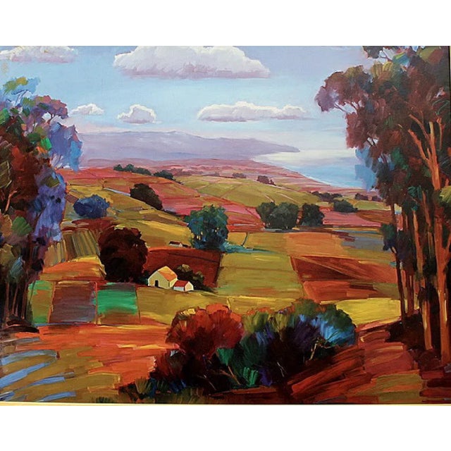 "Rolling Coastal Lands" by William Hannum is an abstract art print that captures the essence of nature, architecture, and...