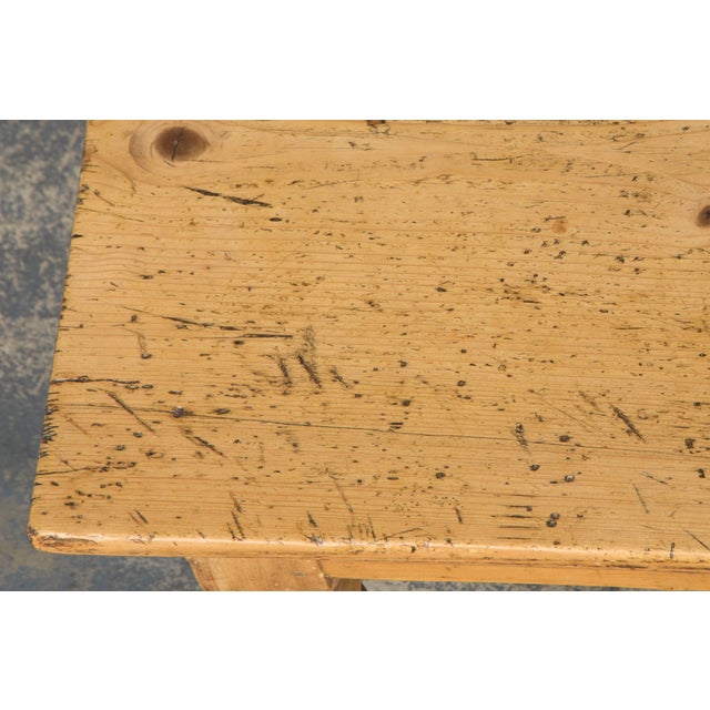 Antique Country French Provincial Pine Farmhouse Table For Sale In New York - Image 6 of 12
