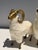 White 1970s Set of Brass and Fur Mountain Sheep Ram Sculptures - Set of 3 For Sale - Image 8 of 12