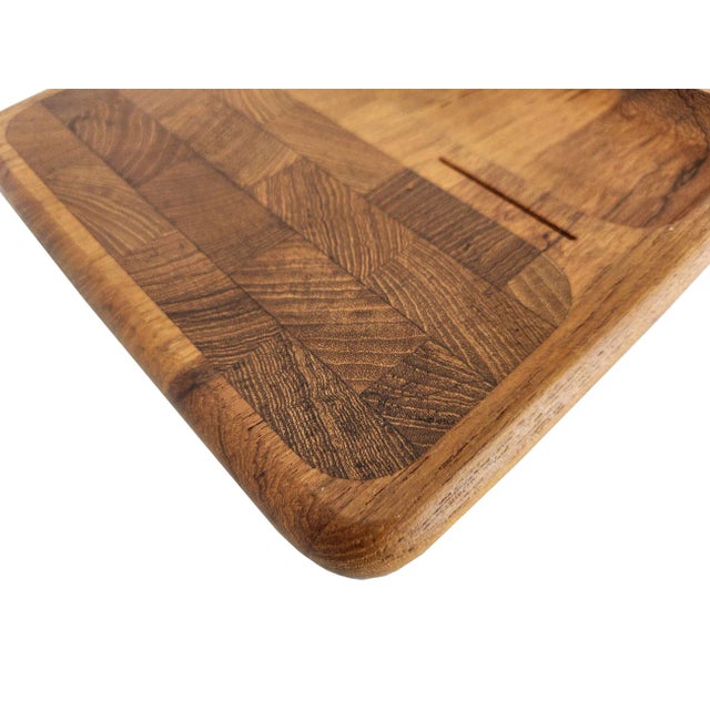 Wood 1960s Danish Teak Wood Small Cheese/Charcuterie Board For Sale - Image 7 of 10