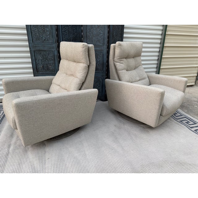 Set of 2 Como Comfort Air Italian Inspired Zero Gravity Chairs by American Leather Brand For Sale - Image 10 of 16