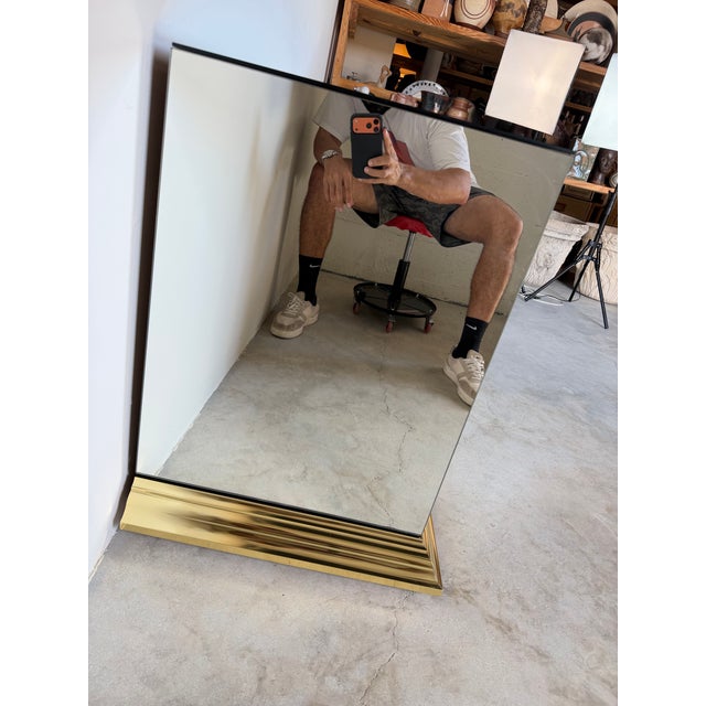 1970s Vintage Ello Furniture Mirrored Glass & Brass Sideboard For Sale - Image 10 of 15