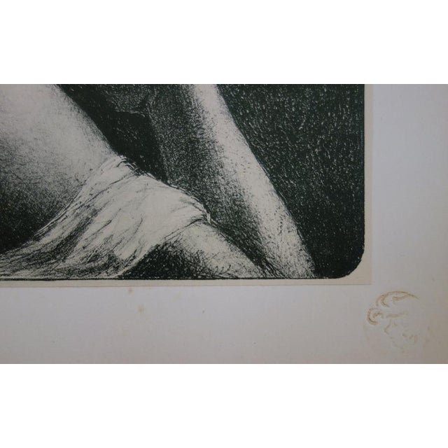 Jules FLANDRIN The hair Original signed colour lithograph on fine Vellum Signed in the plate Dimensions 31 x 40 cm...