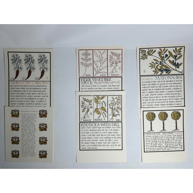 1960s Illustrated Softcover Portfolio, Alice L. Waters's Thirty Recipes Suitable for Framing - 1 Piece For Sale In San Francisco - Image 6 of 9