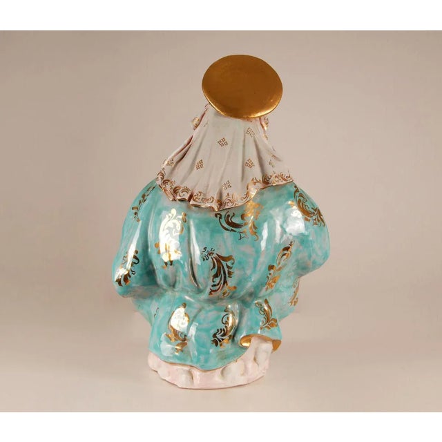 Pink Mid-Century Italian Madonna & Child Sculpture by Eugenio Pattarino, 1960s For Sale - Image 8 of 11