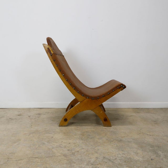 1960s Small Vintage Mexican Butaque Chair, in the Style of Clara Porset For Sale - Image 5 of 5