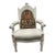Late 20th Century Caspani Tino Group Italian Carved Accent Armchair With Pillow For Sale