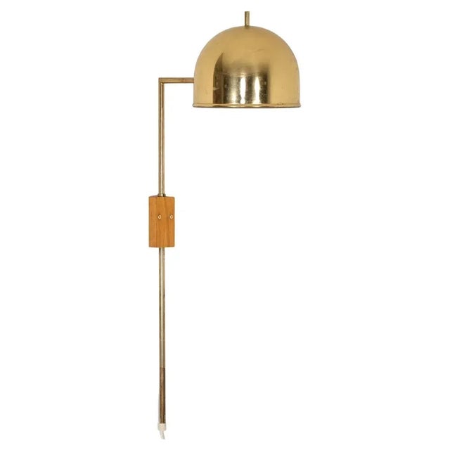 Brass Wall Lamp attributed to Bergboms, Sweden, 1960s For Sale - Image 10 of 10